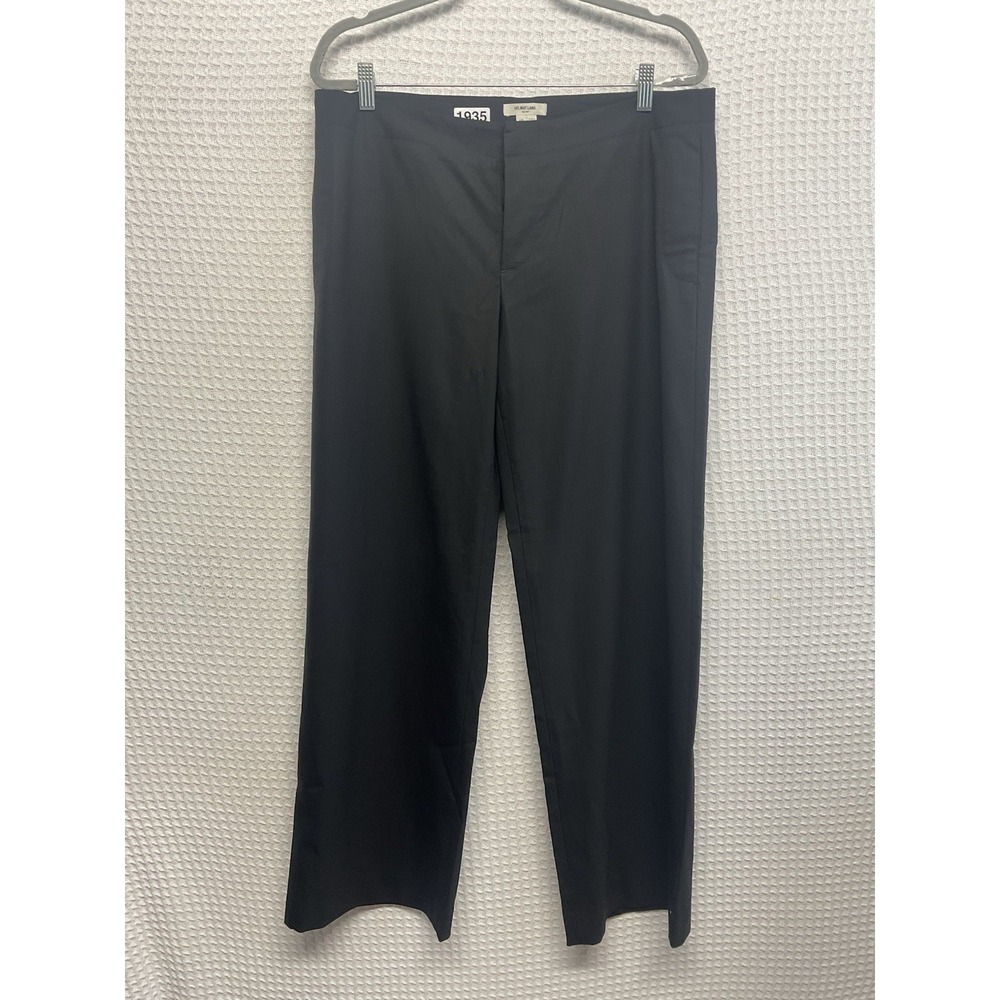 Helmut‎ Lang Wool Elegant Classic Wide Leg Trousers Pants Womens Size 10 Black